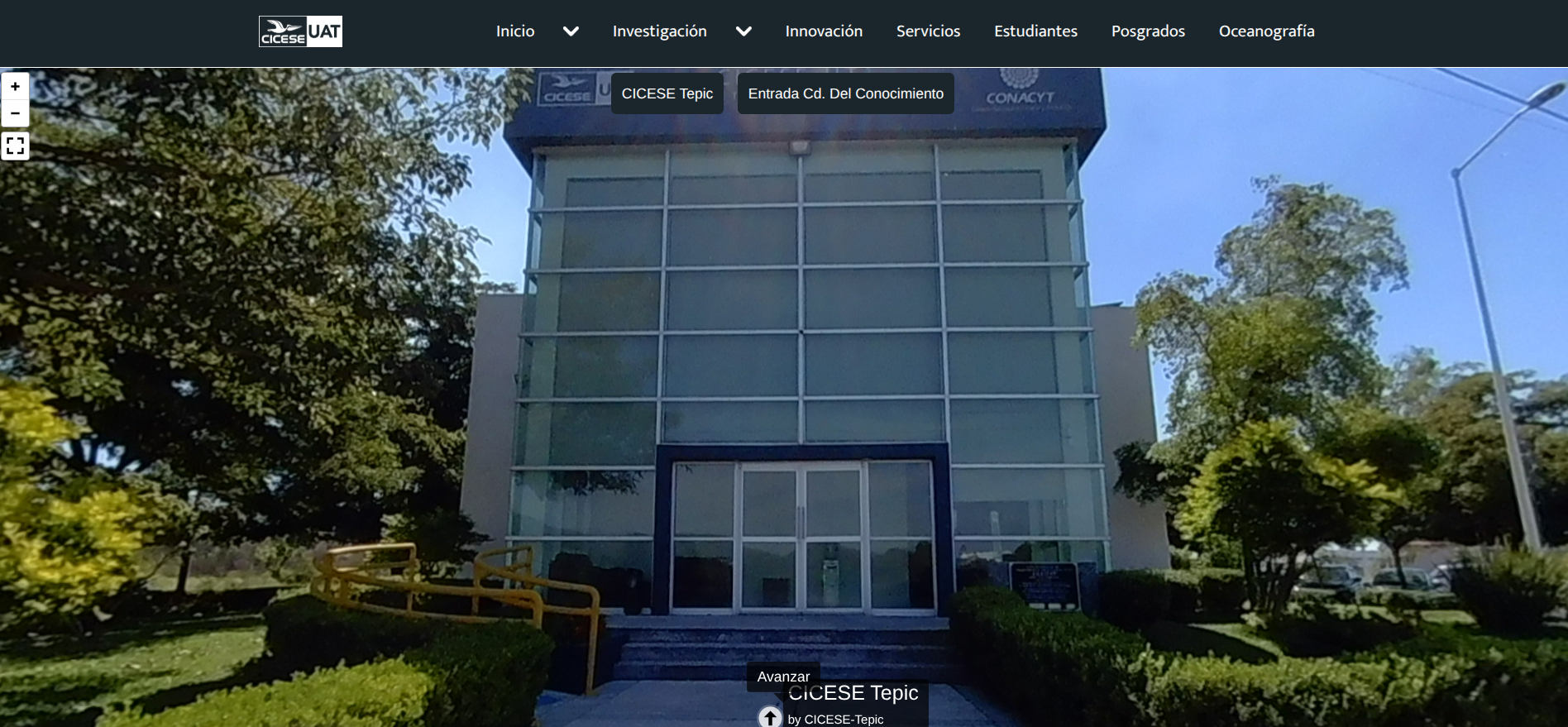 Vista previa del recorrido CICESE